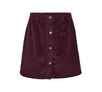 Cordrock VERO MODA "VMETTA HR SHORT CORD SKATER SKIRT NOOS", Damen, Gr. L (40), rot (winetasting), Cord, Obermaterial: 98% Baumwolle, 2% Elasthan, unifarben, kurz, Röcke (84793722-L) winetasting
