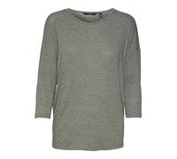 VERO MODA Damen Einfarbiges 3/4 Arm Shirt Basic Rundhals Ausschnitt Top Langarm Oberteil VMCARLA