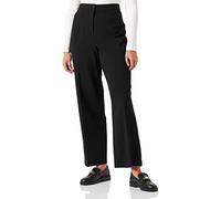 VERO MODA Damen Geripptes Rüschen T-Shirt Kurzarm V-Neck Top Strick Stretch Shirt Puffer Ärmel VMGINNY, Farben:Schwarz-2, Größe:M