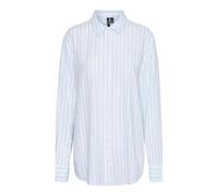 VERO MODA Damen Hemd Basic Rundhals Bluse Locker geschnitten Oberteil