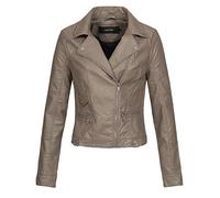 VERO MODA Damen Kunstleder-Jacke Ultramalou Damenjacke im Biker-Style 10222459 bungee cord S