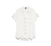 Vero Moda Damen Kurzarmbluse Vmbumpy S/S WVN Ga Noos Weiß Größe S