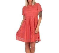 Vero Moda Damen Kurzarm-Kleid VMHoney Lace Pleated Minikleid aus Häkelspitze