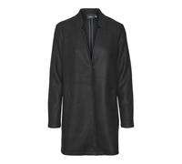 VERO MODA Damen Kurzmantel VMBrushedkatrine lange Damenjacke mit Stehkragen 10231027 Black Solid S