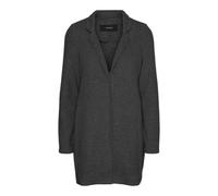 VERO MODA Damen Kurzmantel VMBrushedkatrine lange Damenjacke mit Stehkragen 10231027 Dark Grey Melange S