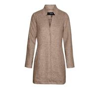 VERO MODA Damen Kurzmantel VMBrushedkatrine lange Damenjacke mit Stehkragen 10231027 Silver Mink Melange S
