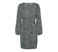 Vero Moda Damen Langarm Kleid VMMerve kurzes Damenkleid mit Leopard-Muster