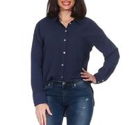 VERO MODA Damen Langarm Musselin-Bluse VMNatali Nia Loose Shirt Hemdbluse 10283131 Navy Blazer XXL