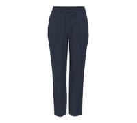 VERO MODA Damen Legere Leinen Stoffhose Casual Schlupfhose Lockere Ankle Pants, Farben:Blau-2, Größe:S