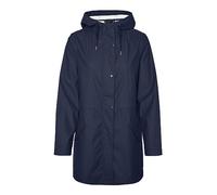 VERO MODA Damen Regenjacke VMShadysofine wasserabweisender Kapuzen-Parka 10257666 navy blazer S