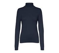 Rollkragenpullover VERO MODA "VMGLORY LS ROLLNECK BLOUSE GA NOOS" Gr. S (36), blau (navy blazer) Damen Pullover (95318335-S) navy blazer