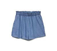 VERO MODA Women's Vmharper Hr Pull On Frill Shots Shorts, Medium Blue Denim, XS