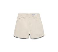 Vero Moda Loose Fit Jeansshort in unifarbenem Design Modell 'ZURI' in Ecru, Größe XS