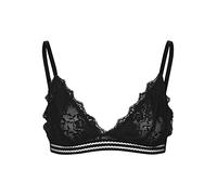 VERO Moda Damen Spitzen Triangel BH ohne Bügel & Polster | Lace Bralette | Spagettiträger Bustier VMANNA, Farben:Schwarz, Größe:S