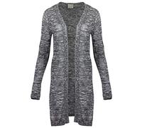 VERO MODA Damen Strickjacke VMBLACKE LS Long Slit Cardigan NOOS, Gr. 34 (Herstellergröße: XS), Schwarz (Black Detail:W. Snow White)