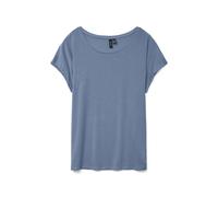 Rundhalsshirt VERO MODA "VMAVA PLAIN SS TOP GAJRS NOOS", Damen, Gr. M, infinity, Jersey, Obermaterial: 95% Lyocell, 5% Elasthan, unifarben, regular fit normal, Rundhals, Shirts Rundhalsshirt, Material