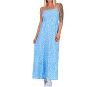 Vero Moda Damen Viskose Maxi Kleid VMEasy Joy Singlet Smock langes Trägerkleid 10307999 Bonnie Blue Vola XS