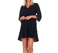 VERO MODA Damen Viskose Mini-Kleid Tunika 3/4 Arm VMEasy Joy 10297359 Black M