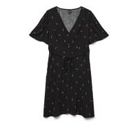 VERO MODA Damen Viskose Mini-Kurzarmkleid VMAlba mit Kirschen 10292845 Black Cherries XS