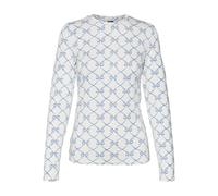 VERO MODA Damen Vmalberte Cilia Ls Top Box JRS Langarmbluse, Snow White/AOP:Cilia, X-Small