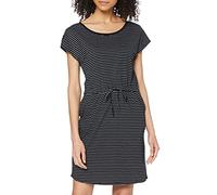 VERO MODA Damen VMAPRIL SS Short Dress GA NOOS Kleid, Mehrfarbig (Black Stripes: Snow - Rebecca), 38 (Herstellergröße: M)