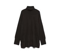 VERO MODA Damen Vmaquarius Ls Highneck Long Pullover Bf, Chocolate Torte, M
