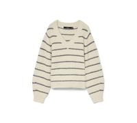 Vero Moda Regular Fit Strickpullover mit Woll-Anteil Modell 'AWESOME' in Offwhite, Größe XS