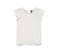 VERO MODA Damen Vmbella Ss Lace Top WVN Ga Noos, Snow White, Large