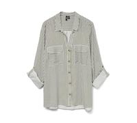 VERO MODA Damen Vmbumpy L/S Shirt New WVN Ga Noos Langarmbluse, Snow White,S