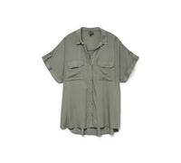 VERO MODA Damen VMBUMPY S/S Shirt WVN GA NOOS Kurzarmbluse, Grün, L