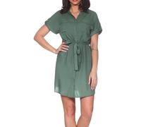 VERO MODA Damen Vmbumpy Ss Short Shirt Dress WVN Ga Noos, Laurel Wreath, Medium