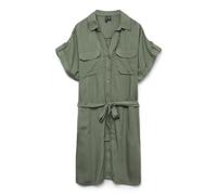 VERO MODA Damen Vmbumpy Ss Short Shirt Dress WVN Ga Noos, Laurel Wreath, Medium