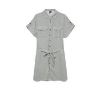 VERO MODA Damen Vmbumpy Ss Short Shirt Dress WVN Ga Noos, Laurel Wreath, X-Small