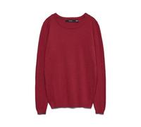 VERO MODA Damen Vmcare Structure Ls O-Neck Blou Noos, Karanda Red, L