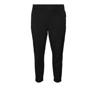 Anzughose VERO MODA CURVE "VMCMAYA MW LOOSE SOLID PANT CUR NOOS" Gr. 54, Länge 32, schwarz (black) Damen Hosen Stoffhosen (33857336-54)