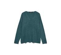 VERO MODA Damen Vmcrewlefileglitter Ls V-Nk Pullov Noos, Mediterranea, XL