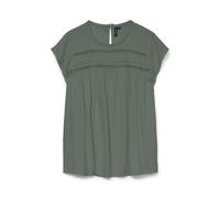 Vero Moda Blusenshirt Debbie in Grün mit kurzen Ärmeln M Regular Fit