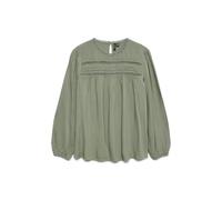VERO MODA Damen Vmdebbie Ls Pleat Top WVN Ga Noos, Laurel Wreath, L