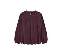 VERO MODA Damen Vmdebbie Ls Pleat Top WVN Ga Noos, Winetasting, Large
