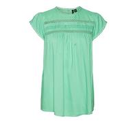 VERO MODA Damen Vmdebbie Pleat S/L Ga Noos Top, Jade Cream, M EU
