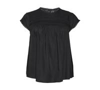 Vero Moda Blusenshirt Debbie mit kurzen Ärmeln in Schwarz S Regular Fit