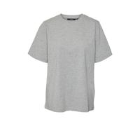 VERO MODA Damen Vmdemi Ss O-Neck Top JRS Noos T-Shirt, Light Grey Melange, M