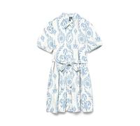 VERO MODA Damen Vmdicthe 2/4 Short Volume Dress WVN Ga, Snow White, Medium