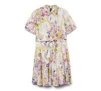 VERO MODA Damen Vmdicthe 2/4 Short Volume Dress WVN Ga, Snow White, S