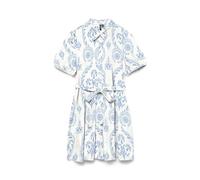 VERO MODA Damen Vmdicthe 2/4 Short Volume Dress WVN Ga, Snow White, XL