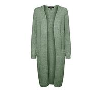 VERO MODA Damen VMDOFFY LS Long Open Cardigan GA NO, Rifle Green/W. Black Melange, XS