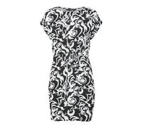 VERO MODA Damen Vmeasy Joy S/S Tie Short Dress WVN Ga Minikleid, Snow White/AOP:Black Graphical, S EU