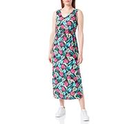 VERO Moda Damen Vmeasy Sl Tank Maxi Dress R1 WVN G Ptt Kleid, Pink Yarrow/AOP:Palm, XXL Petite EU