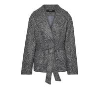 VERO MODA Damen Vmelitebergen Jacket Boo Kurzjacke, Dark Grey Melange/Detail:Melange, S