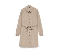 VERO MODA Damen Vmelly L/S Short Shirt Dress WVN Ga, Moonlight, L